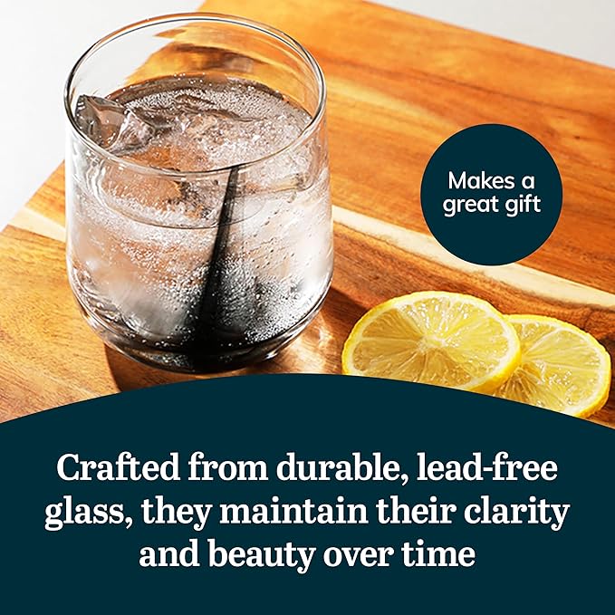 Libbey Ascent Black Ribbon 16 Piece Tumbler and Rocks Glass Set