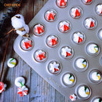 CHEFMADE Macaron Cake Pan, 30-Cavity Non-Stick Macaroon Biscuits Cookie Bakeware for Oven Baking (Champagne Gold)