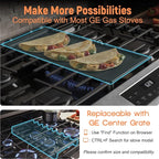 UPGRADED WB31X24738 Ceramic Non-stick Griddle Replacement for GE Stove Cooktop, PFAS & PTFE Free, Food-grade Non-stick Coating, 19.5"×9" Integrated Griddle Plate for GE Gas Stove Top Center