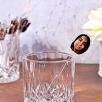 Custom Photo Face Stir Sticks Pack 5-500pcs, Personalized Acrylic Drink Stirrers with Your Photo, Dog, Cat, Logo or Face, Custom Cocktail Swizzle Sticks for Birthday & Graduation Decor