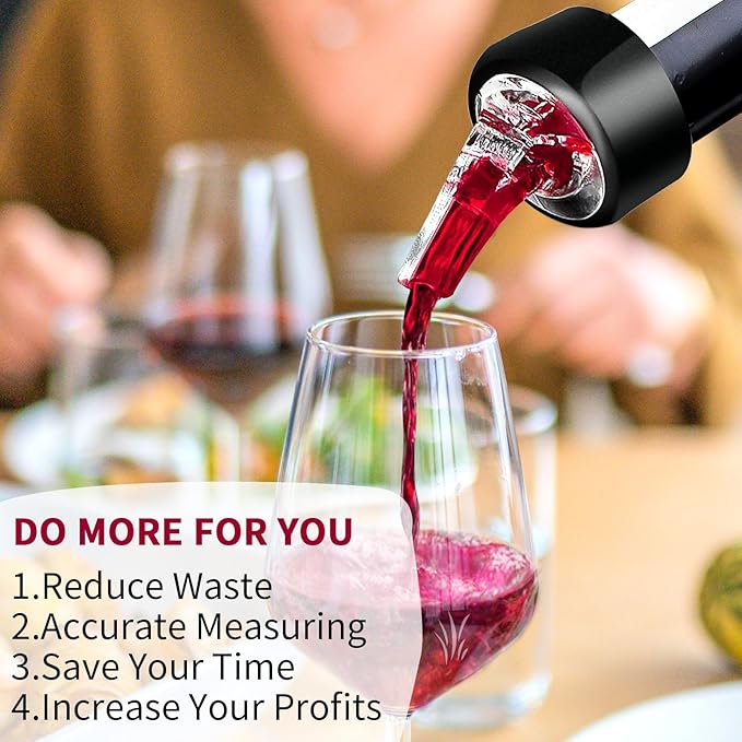 Automatic Measured Bottle Pourer - Quick Shot Spirit Measure Pourer Drinks Wine Cocktail Dispenser Home Bar Tools