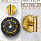 Suction Cup Hooks for Shower - Bathroom Reusable Hooks for Towels, Robes & Loofah - No-Drill Mounting on Kitchen,Walls,Metal,Glass,Mirrors,Tile & Smooth Non-Porous Surfaces (4, Brushed Gold)