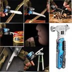 Upgraded Adjustable Wrench Multitool Hammer, 18 in 1 Pocket Multi Tool Pliers, All-in-One Survival Camping Multi Tool Apply to Survival, Camping and Everyday Use