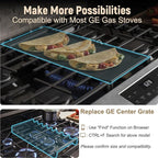 Upgraded WB31X24738 Griddle Replacement for GE Appliance Stove Cooktop, Nitriding Process Marble Style Non-stick Coating, 19.5"×9" Extra-Large Integrated Griddle Plate for GE Gas Stove Top Center