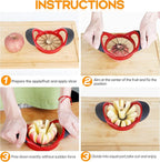Supercenter Apple Cutter, Apple Corer and Slicer - Stainless Steel Apple Corer - 4.72 Inch Apple Slicer Tool with 12 Super Sharp Blades, lightweight Apple Slicer and Corer with Anti-slip Handle