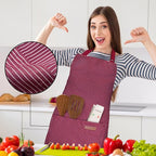 BeLuyi 2 Pack Adjustable Bib Apron with 2 Pockets Chef Cooking Kitchen Restaurant Aprons for Women Men