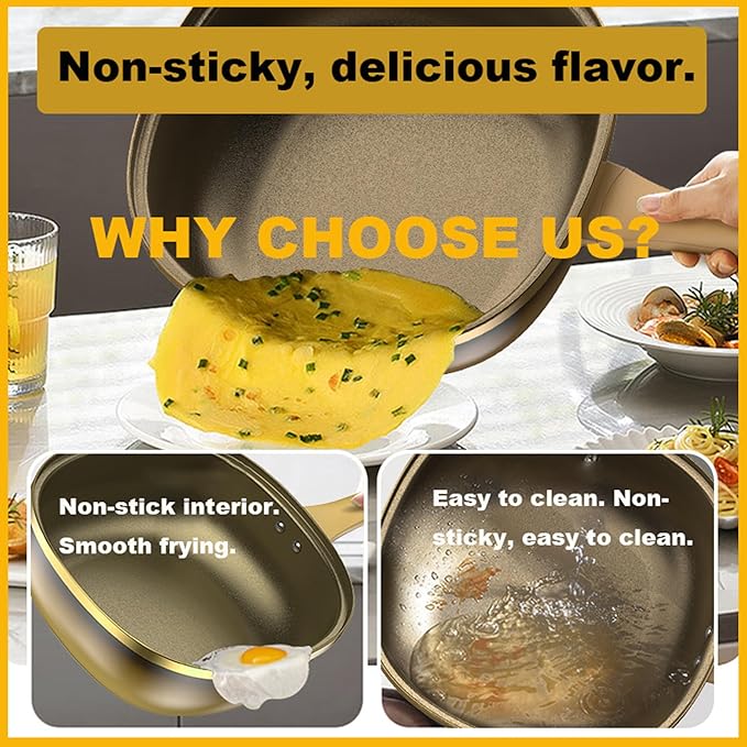 Titanium Ceramic Pan, 12in Titanium Alloy Non-Stick Pot with Lid with Steamer 2026 Upgrade Titanium Pot Titanium Frying Pans Nonstick Titanium Pots and Pans Cookware Sets