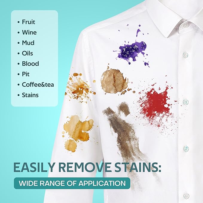 BFWood Laundry Stain Brush, Large Natural Soft Boar Bristles, Removes Tough Stains from Delicate Fabrics Like Knits, Cotton, and Linens, Gentle on Fabrics, No Damage