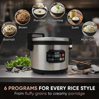 Commercial Large Multi-Function Rice Cooker - Professional 64 Cup Cooked (32 Cup Uncooked) Rice Maker Cooker With Non Stick Pot & Hinged Lid - Brown Rice, Sushi Rice and more