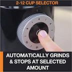 KRUPS Precision Burr Coffee Grinder: 12 Settings, 8 oz Capacity for Drip, French Press, Espresso, Pour Over, Cold Brew - Stainless Steel, 110W, Auto-Stop, Easy Clean - Coffee Grinders for Home Use