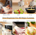 2025 New 19.6oz/580ml Olive Oil Sprayer for Cooking, Leak Glass Olive Oil Dispenser Bottle, 2 in 1 Oil Dispenser and Oil Sprayer, Switch Between Mist & Precision Pour for Air Fryer, BBQ, Salad,Baking