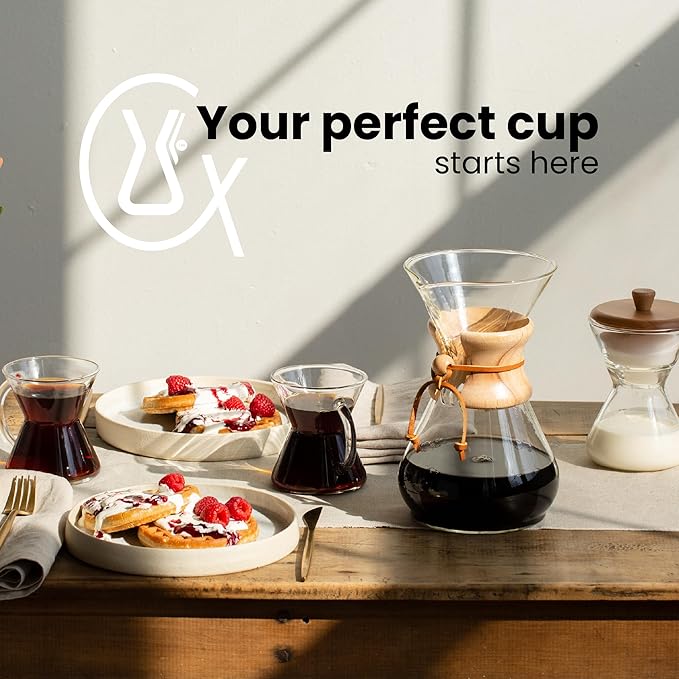 Chemex Pour-Over Glass Coffeemaker - Classic Series - 3-Cup - Exclusive Packaging