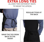 Utopia Kitchen 2 Pack Bib Apron, Adjustable with 2 Pockets, Water and Oil Resistant, Cooking Kitchen Chef Apron for Women Men