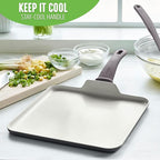 GreenLife Soft Grip Healthy Ceramic Nonstick, 11" Griddle Pan, PFAS-Free, Dishwasher Safe, Gray