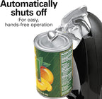 Hamilton Beach Electric Automatic Can Opener with Auto Shutoff, Knife Sharpener, Cord Storage, and SureCut Patented Technology, Extra Tall, Black