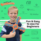 Boomerang for Kids - Stocking Stuffers For Kids - Best Gifts for Boys & Girls Gift Ideas - Kid Stocking Stuffers & Fun Holiday Presents Outdoor Toys - Fun Children Birthday Party Favors & Goodie Bag