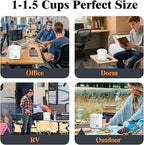 Rice Cooker Small 1-1.5 Cups Uncooked(3 Cups Cooked), Mini Rice Cooker with Removable Nonstick Pot, One Touch&Keep Warm Function, Travel Rice Cooker for Soup Grain Oatmeal Veggie, White