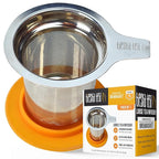 Tiesta Tea Brewbasket Stainless Steel Infuser Basket for Loose Leaf, Reusable Fine Mesh Strainer for Hot & Iced Drinks, Loose Leaf Steeper, Single Cup Tea Diffuser, Holds 5 Ounces