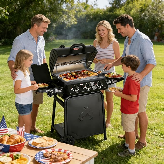 Flat Top Griddle Insert for Chargriller, Carbon Steel Griddle Plate for Char-Griller 5050, 3030, 3725, 3001, 5650, 5252 Grill Models, King Griller 3008, Replacement Part for Chargriller Grates