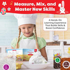 Baketivity Bunny Bum Cake - Kids Baking Kit with Premeasured Ingredients, Step-by-Step Instructions, STEM Lessons - Cake and Cupcake Decorating Kit for Kids - Cooking and Baking Kit - Best Easter Gift