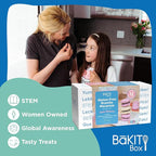 BāKIT Box Gluten-Free Macaron Baking Kit for Kids – Make Rosette French Macarons with Chocolate Buttercream – DIY Gluten-Free Dessert Kit with Pre-Measured Ingredients – STEM Activity for Girls & Boys