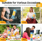 Cordless Portable Personal Size Blender - Mini Blender Make Smoothies and Shakes, 380Ml BPA Free Travel Cup, Powerful Blending Suit in Office/Home/Gym, Mother's Day