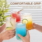 Hobnail Drinking Glasses Set of 8, 4 Highball Glasses 15oz,4 Rocks Glasses 12oz,Mixed Drink Cocktail Glass, Vintage Embossed Glassware Sets for Whiskey,mocktails, Water & Juice Drinkware