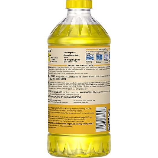 Pine Sol CloroxPro Multi-Surface Cleaner, All Purpose Cleaner, Lemon Fresh, 40 Fluid Ounces (Package May Vary)
