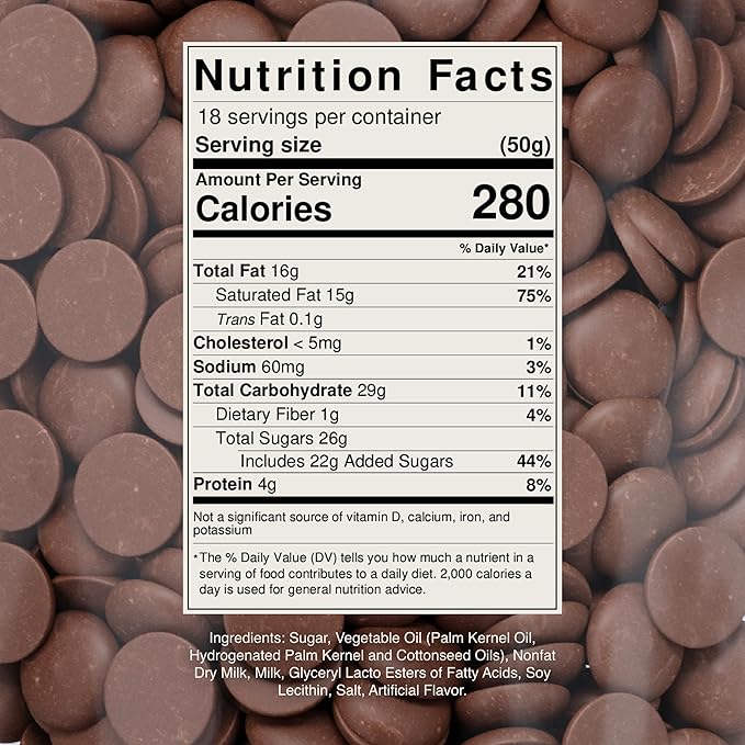 Merckens Milk Melting Chocolate - 2 Pounds of Premium Quality Milk Candy Melts to make Dubai Chocolate Bar, Cake Pops, Cocoa Bombs, & Homemade Desserts