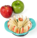 PrepWorks by Progressive Dishwasher Safe 16-Slice Thin Apple Slicer and Corer with Attached Safety Cover (Turquoise)