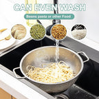 Kaishun Colander Stainless Steel 3-Quart, Kitchen Strainer for Pasta, Fruits Vegetables, Dishwasher Safe