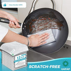 12 PCS Non Scratch Wire Dishcloth, Cleans Fast Without Scratching, Stands Up to Stuck-on Grime, Multi-Surface Safe, Wire Dishwashing Rag Cleaning Power for Everyday Jobs 7.87“ x 7.87”