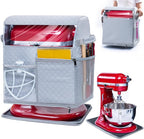 BAGSPRITE Stand Mixer Cover with Detachable Appliance Sliders Base Compatible with KitchenAid Mixer-Storage Bag for 6/7/8 Quart with Pockets for Kitchen Aid Accessories and Attachments