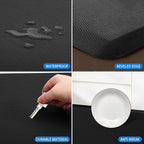 HappyTrends Kitchen Mat Cushioned Anti-Fatigue Rug Non-Slip Kitchen Rugs Stain Resistant Ergonomic Comfort Mat for Floor, Office, Sink, Laundry (17.3"x 60", Black)