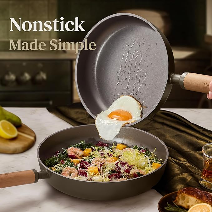 CAROTE Pots and Pans Set Non Stick, 21PCS Cookware Set with Strainer Lid, Induction Cooking Set with Kitchen Utensils, Dark Green