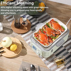 BUYDEEM G553 5-Quart Electric Food Steamer for 2-4 Servings, One Touch Vegetable Steamer for Cooking, Digital Multifunctional Steamer, Quick Steam, Stainless Steel Steamer Tray, No Stew Pots Included