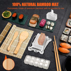 SmileTools Sushi Making Kit & Musubi Maker Kit - for Beginners & Pros with Sushi Roller Bazooka, 2 Bamboo Mats, 2 Musubi Press Molds and Spam Slicer