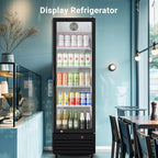 BODEGACOOLER Commercial Bar Refrigerator Glass Door,12.5 cu.ft Large Drink Fridge for Home Bar Office Beverage Refrigerator,Display Bar Cooler Fridge,Adjustable Shelves,Hold Beer,Soda Drinks,Wine