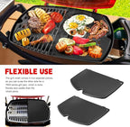 GGC 6558 Griddle for Weber Q100 Q120 Q1000 Q1200 Series Grills, Cast Iron Grill Parts for Weber Q100 Grills, 12.6" x 8.6" Cooking Griddle for Webbr Baby Q