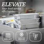 110 Pack - 2.25LB Aluminum Pans with Cardboard Lids - To go Foil Containers with Lids - Disposable Food Containers - Foil Take Out - Meal Prep Trays Foil Tins Freezer Meals Comercial