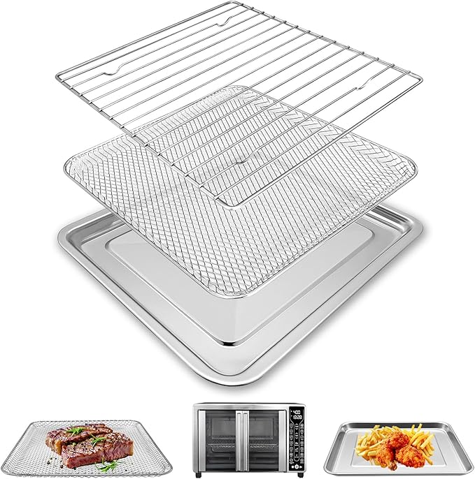 Toaster Oven Replacement Parts for Gourmia GTF7655 GTF7460 GTF7465, Air Fryer accessories Toaster Oven Air Fryer 17 cooking presets 1700W french door digital air fryer oven 24L capacity