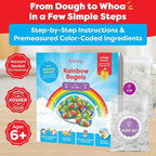 Baketivity Rainbow Bagel & Monkey Banana Bread Baking Kit Bundle – DIY Kids Cooking Set with Pre-Measured Kosher Ingredients, Illustrated Recipes, Video Guides & STEM Activities – Ages 6-12+