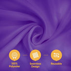 BRILLMAX 4 Pack Purple Tablecloths for 8 Foot Rectangle Tables 90 x 156 Inch - 8ft Rectangular Bulk Linen Polyester Fabric Washable Cloth Cover for Wedding Reception Banquet Birthday Party