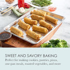 Chigcago Metallic Recyled Aluminum Medium 10x15 Baking Sheet, Made From Recylced Aluminum, Perfect For Roasting Vegetables, Baking Cookies, Making One Sheet Meals