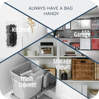 Wall Mount Plastic Bag Organizer | Durable Plastic Grocery Bag Saver | Smudge Proof, Fingerprint Resistant (Acrylic)