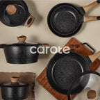 CAROTE 26PCS Pots and Pans Set Non Stick, Cookware Set Pots and Pans Induction Cook Ware, Nonstick Kitchen Cooking, PFOA Free, Black