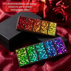 Ziliny Dot Holographic Chocolate Bar Mold Silicone, Rainbow Light Effect Chocolate Bar Deep Thick Molds for DIY Candy Dessert Baking, Candy, Wax Melts, Cake Decoration (Rectangle)