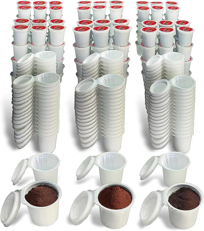 240 iFillCup Fillable K Cups - Ultrafine Filter for Sediment-Free Brew, Universal K Cup Brewer Compatibility, DeepBrew Filter Holds 50% More Coffee for Insanely Rich Brews | Red