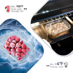 10-Pack Glass Food Storage Containers with Tempered Lids – Borosilicate, Airtight, Oven-Safe (-4°F~950°F), BPA-Free, 4.4 & 1.6 Cup, Leak-Proof, Dishwasher Safe (Pink)