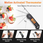 TempPro TP19H Waterproof Digital Meat Thermometer with Ambidextrous Backlit and Motion Sensing Cooking Food Thermometer for BBQ Grill Smoker Oil Fry Candy Thermometer (Previously ThermoPro)